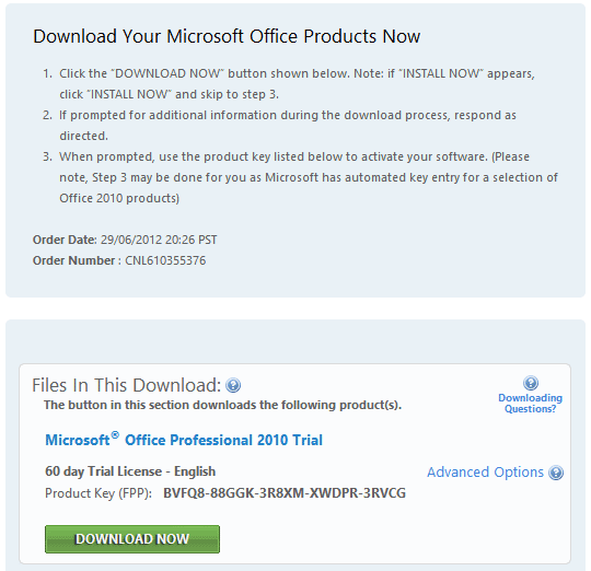 office 10 product key